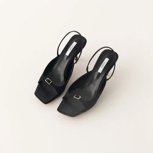 Shop Peche Ariel 90s Inspired Black Buckle Heel